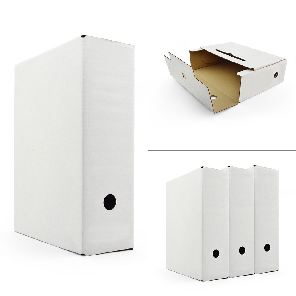 Cutie arhivare documente 344 x 150 x 246 mm, alb 1 bucata - imagine 4